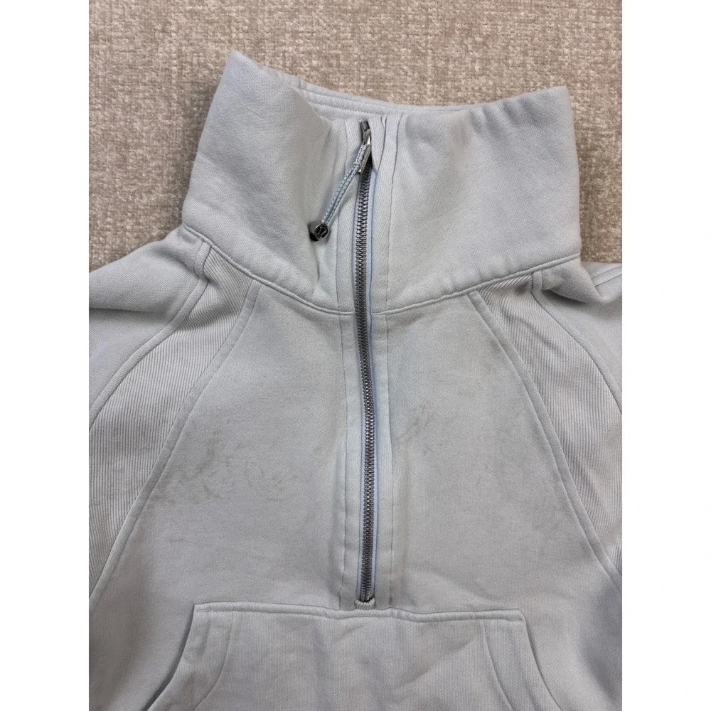 Lululemon Scuba Oversized Half Zip Hoodie Light Blue XS/S Pullover Sweatshirt